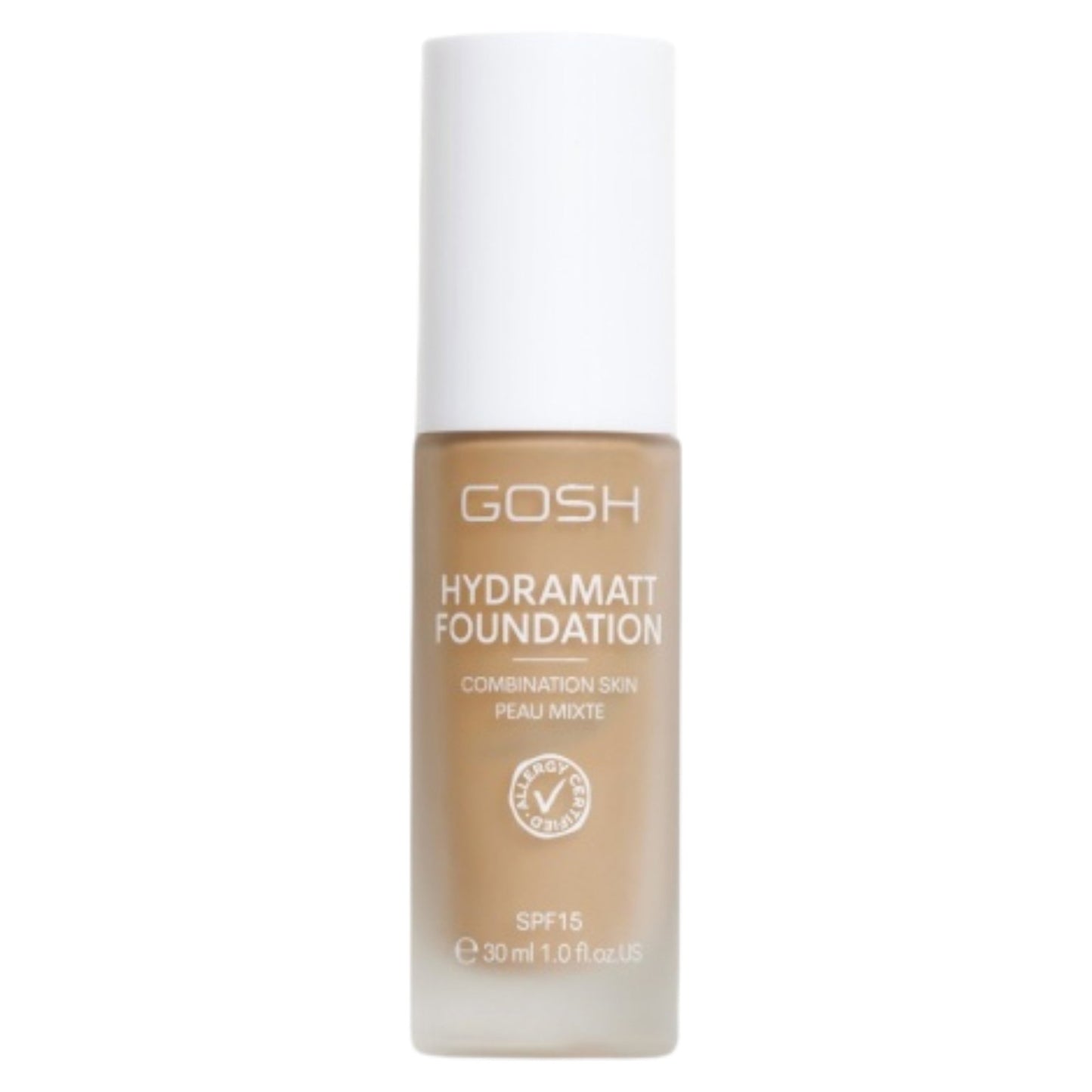 Gosh Gosh, Hydramatt, Matt, Flüssige Grundierung, 010Y, Licht Dunkel, SPF15, 30 ml Regular