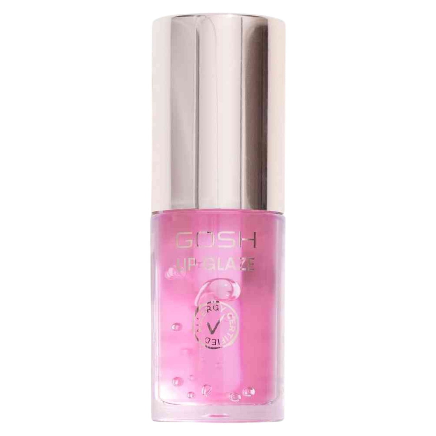 Gosh Gosh, Lip Glaze, Allergie Zertifiziert, Lang anhaltender Glanz, Lipgloss, 001, Schockierend Pink, 5.5 ml Regular
