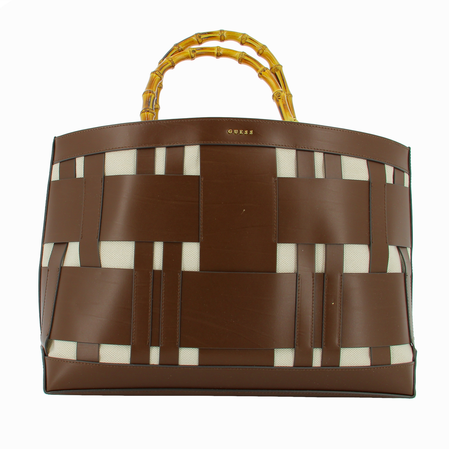Guess Guess, Aida, Leder, Textilhandtasche, Dunkelbraun, HWAIDWL2376, 50 x 35 x 19 cm Regular