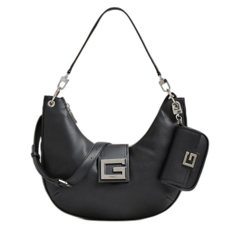 Guess, Brightside, Polyurethan, Textiltasche, Mini, Schwarz, Für Frauen