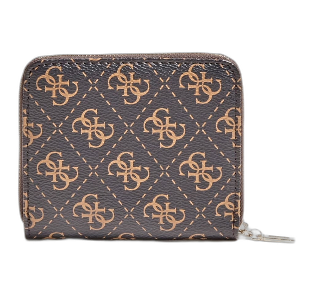 Guess Guess, Camy, Textilbrieftasche, SLG Kleiner Reißverschluss, Braun, Für Frauen Regular