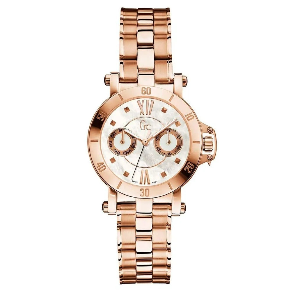 GUESS COLLECTION X74008L1S Day & Date Armbanduhr 34 mm Gold ansicht-3