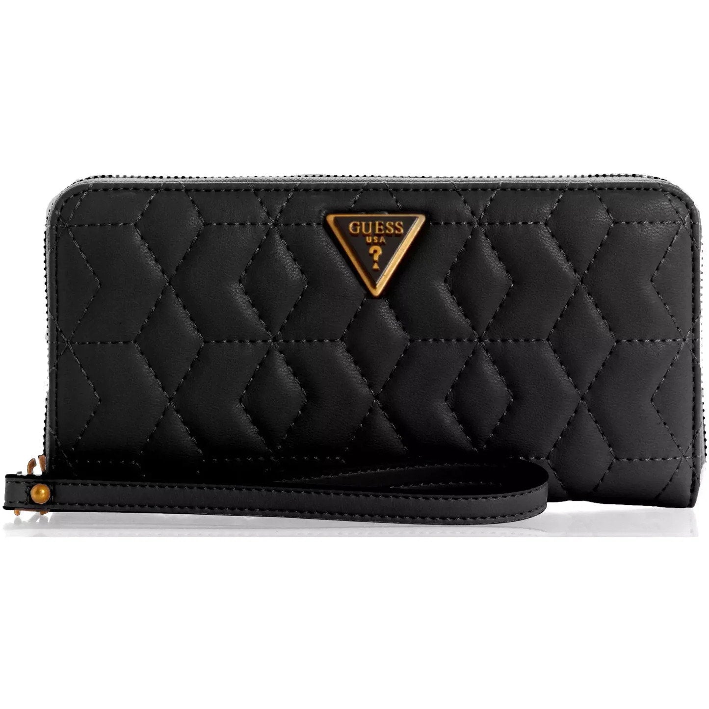 Guess Guess, Elenia, Textilbrieftasche, SLG Großer Reißverschluss, Schwarz, Für Frauen Regular