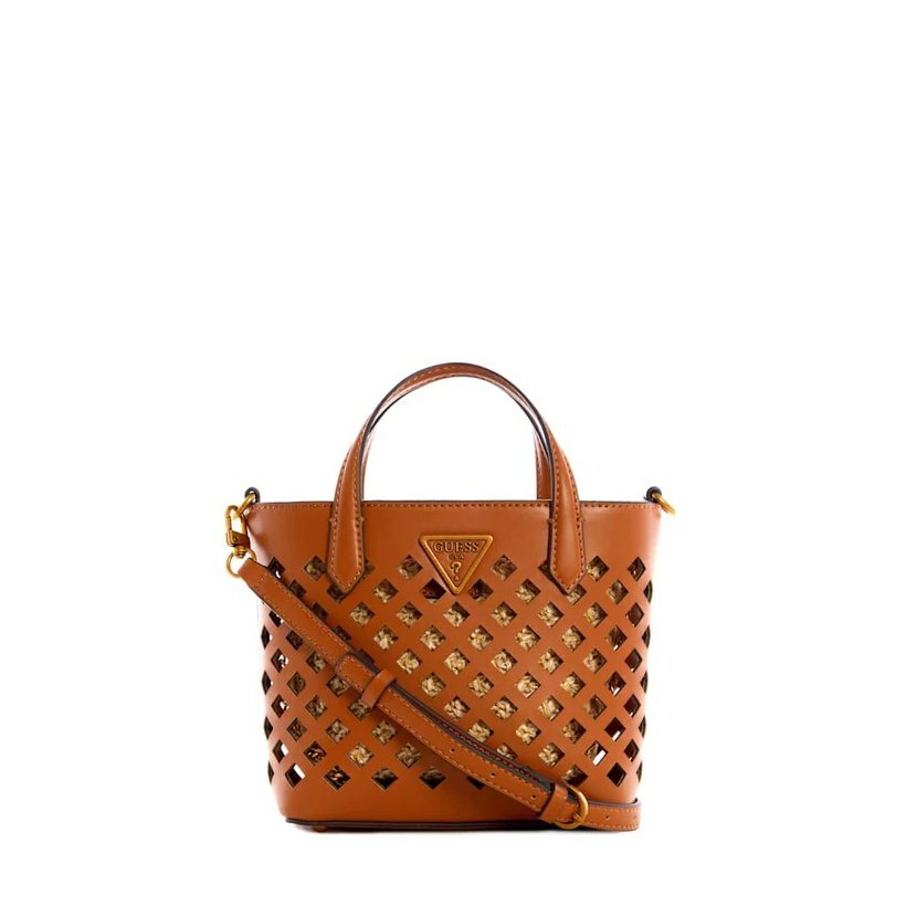 Guess, Aqua Mini Shopper, Textilhandtasche, Kastanienbraun, HWVB8566750, 23 x 17 x 8 cm