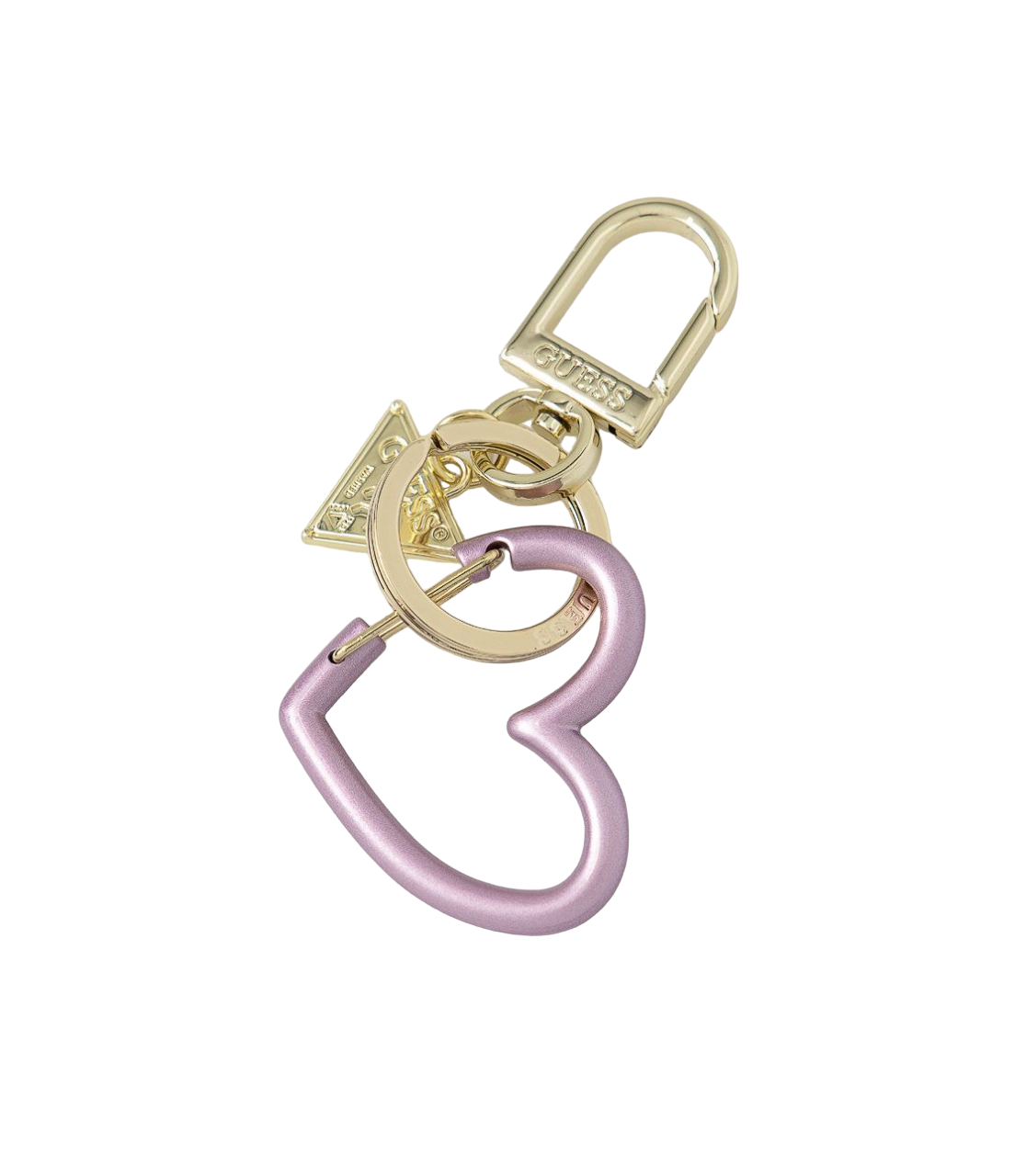 Guess Guess, Guess, Herzform, Metallschlüsselanhänger, RW7424, Lila Regular