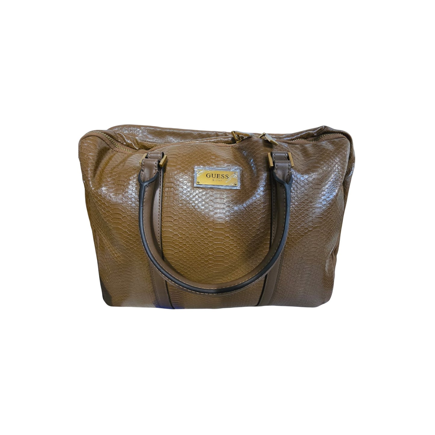 Guess Guess, Guess, Polyurethan, Textiltasche, Laptopfach, Braun, HMEVEN, Für Männer, 28 x 38 x 10 cm Regular