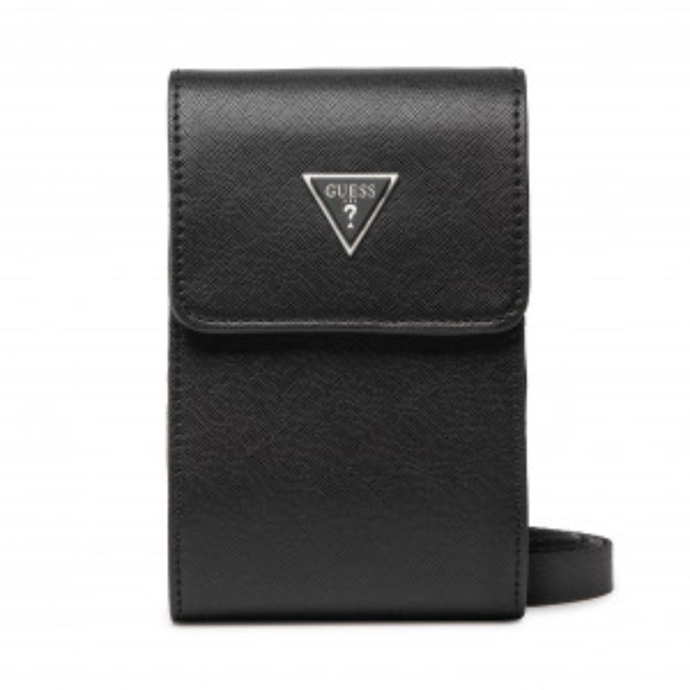 Guess Guess Kunstleder Ausweishalter Textil-Umhängetasche Schwarz 11 x 17 x 4 cm Mode / Taschen & Rucksäcke / Textil-Umh