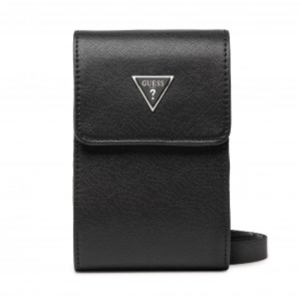 Guess Guess, Guess, Kunstleder, Ausweishalter, Textil-Umhängetasche, Schwarz, HMCERT, 11 x 17 x 4 cm, Für Frauen Regular