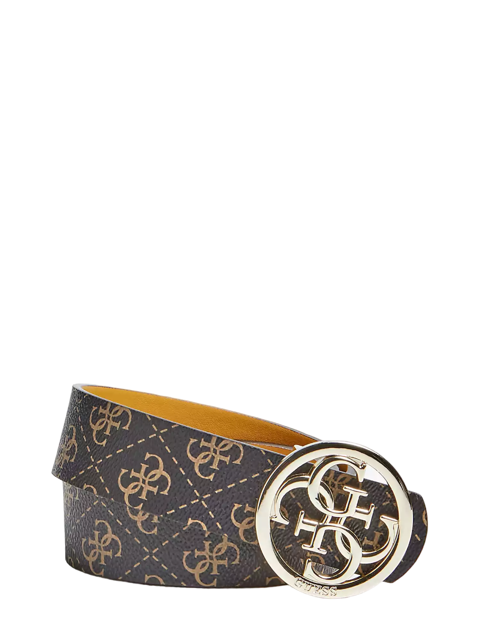 Guess Guess, Jensen Not Ajuster et Rev, Beidseitiges Modell, Textilgürtel, Braun, Senfgelb, Für Frauen, 3,5 cm Regular