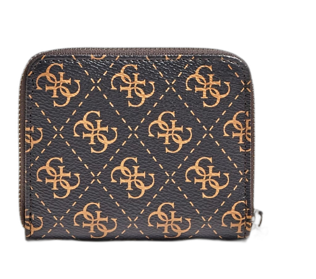 Guess Guess, Kamryn, Textilbrieftasche, SLG Kleiner Reißverschluss, Braun, Für Frauen Regular