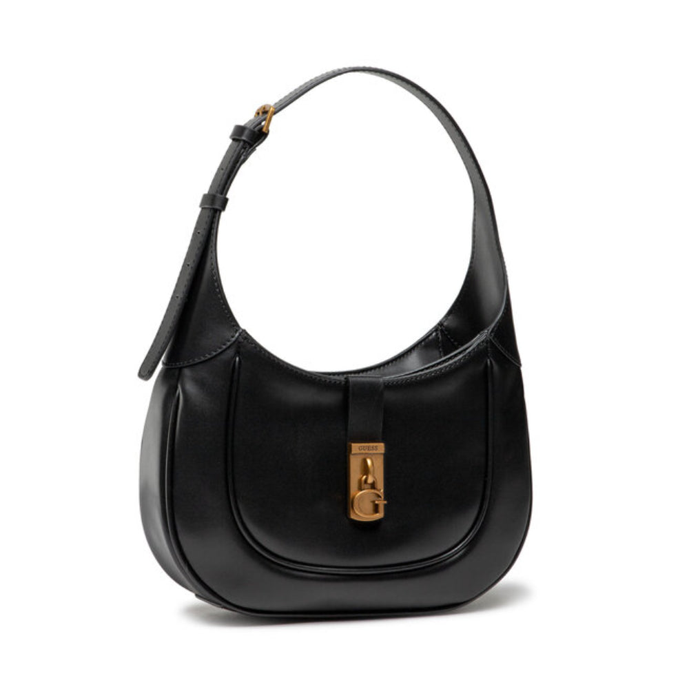 Guess, Maimie Hobo, Kunstleder, Textiltasche, Schwarz, HWVB84, Für Frauen, 29 x 17,5 x 7 cm