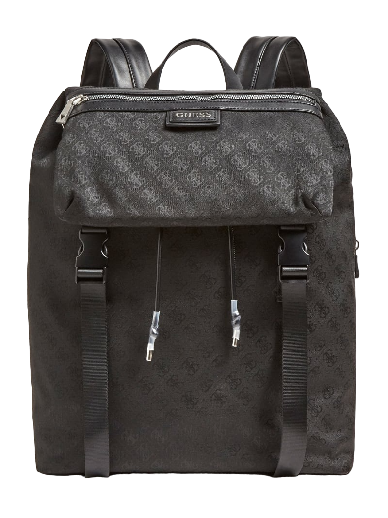 Guess, Salameda, Polyester, Textilrucksack, Schwarz, Laptopfach, Unisex