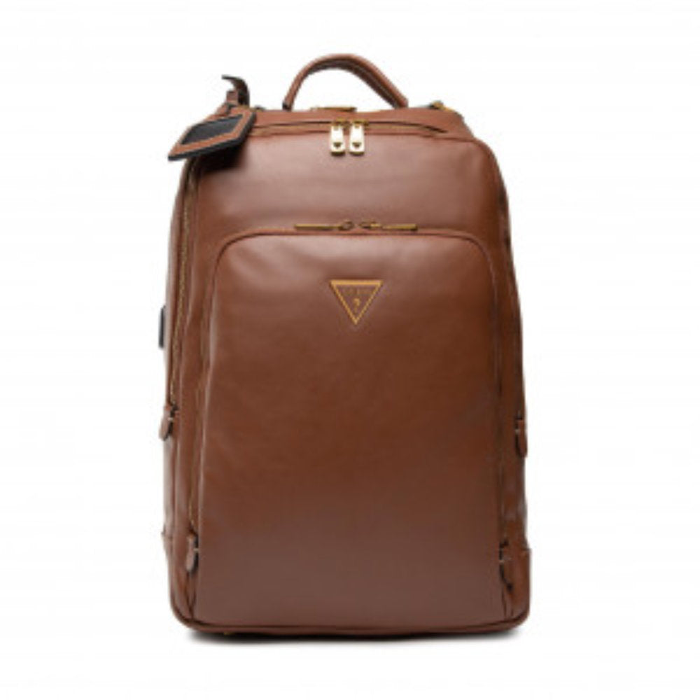 Guess Guess, Scala, Kunstleder, Textilrucksack, Braun, Für Männer, 27,5 x 42,5 x 13 cm Regular