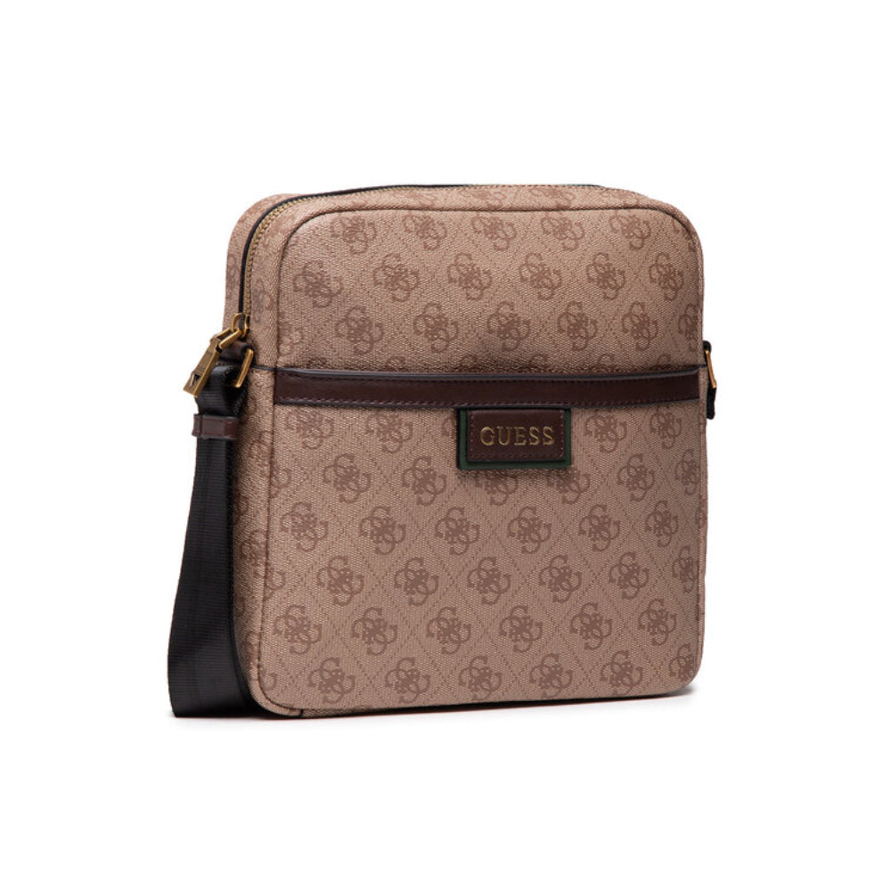 Guess Guess Vezzola Textil-Umhängetasche Braun Dokumenteninhaber für Frauen Mode / Taschen & Rucksäcke / Textil-Umhänget