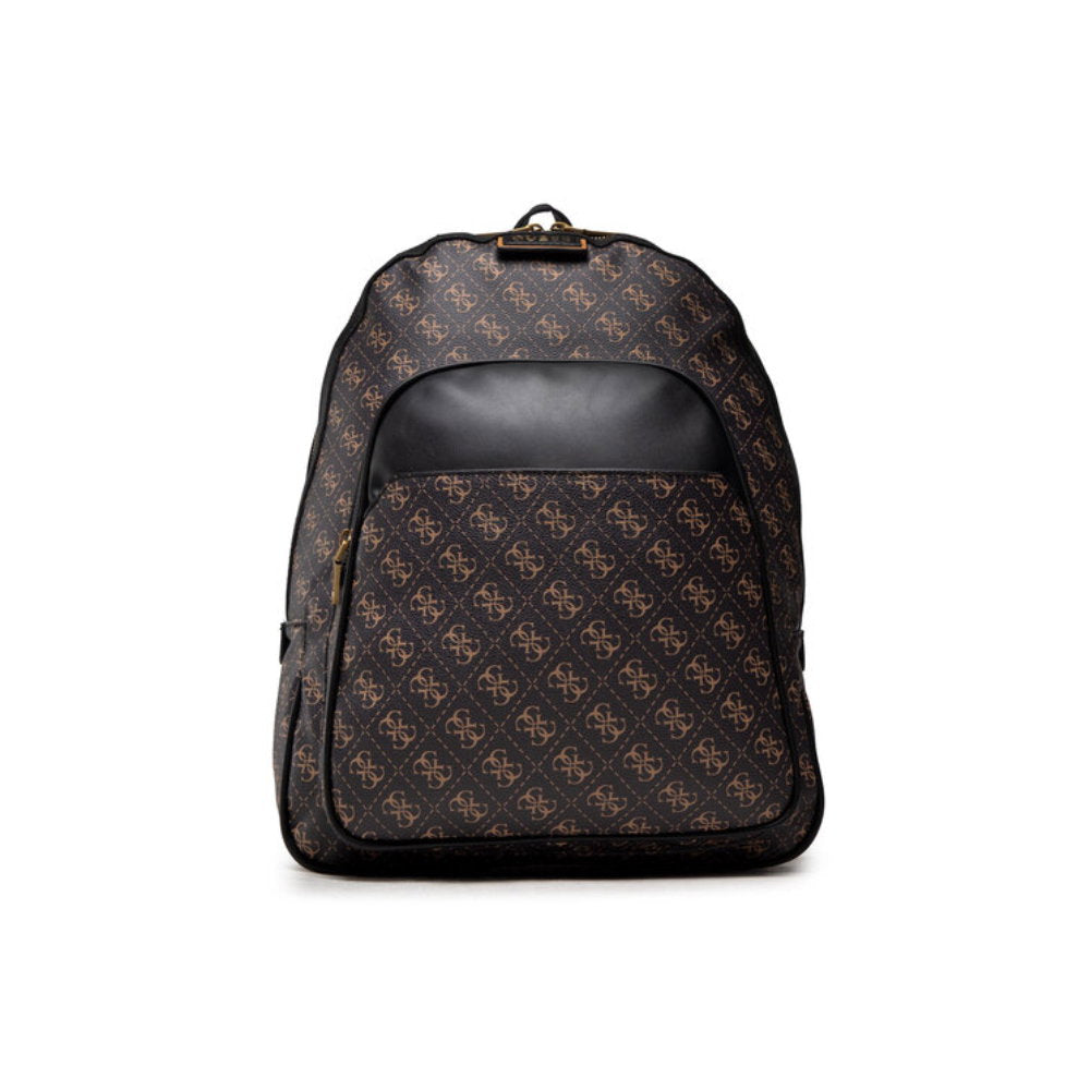 Guess Guess, Vezzola, Kunstleder, Textilrucksack, Braun, Laptopfach, hmvezl p1105, Für Männer, 38 x 33 x 10 cm Regular
