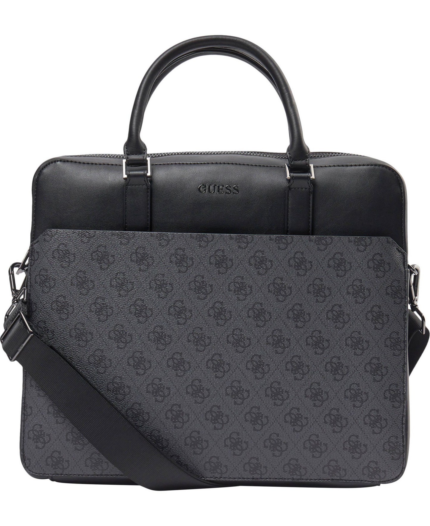 Guess Guess, Vezzola, Polyurethan, Textil-Aktentasche, Computer, Schwarz, 35 x 29 x 9 cm, Für Männer Regular