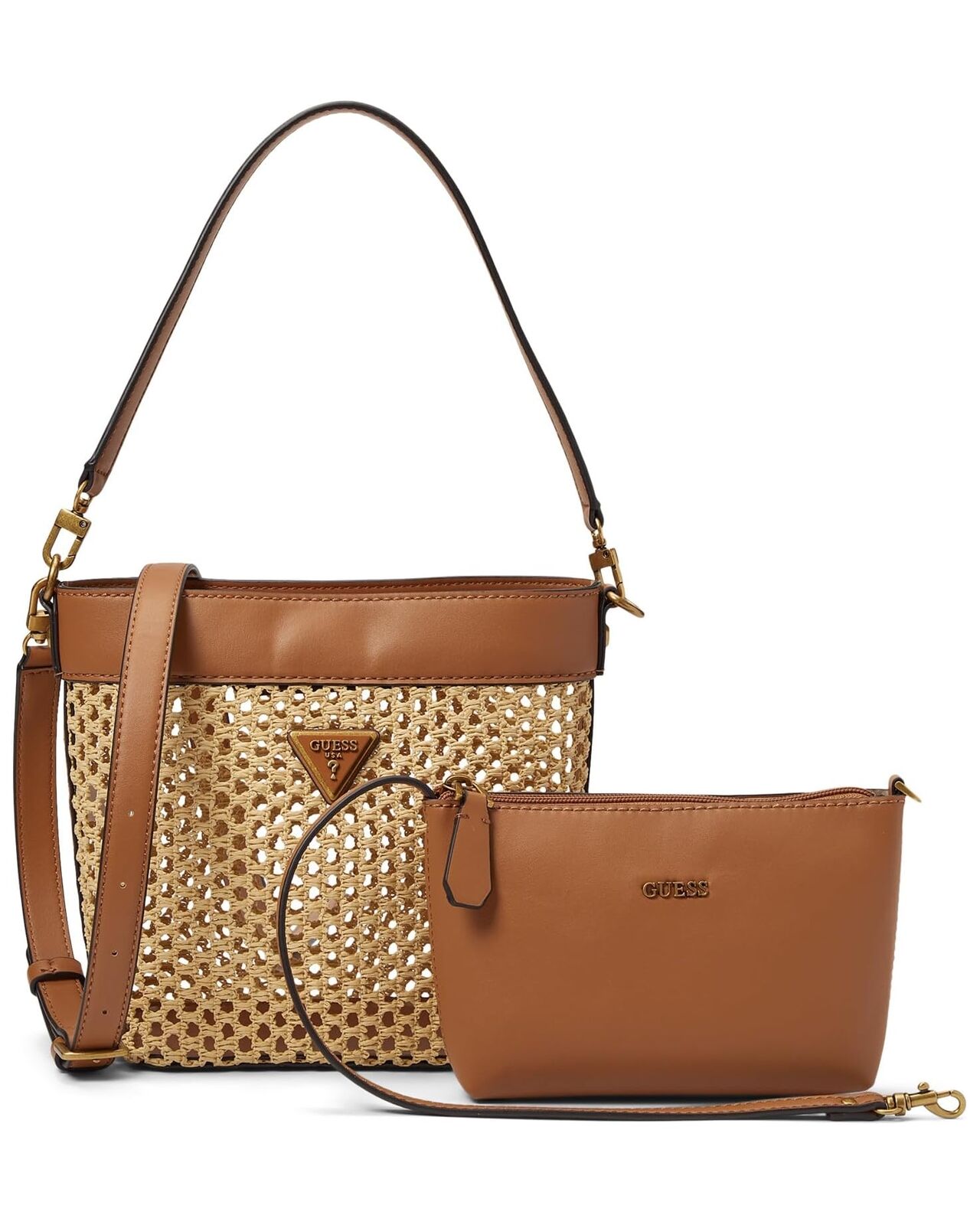 Guess Guess, Vikky, Textiltasche, Tragetasche, Cognac, Für Frauen Regular