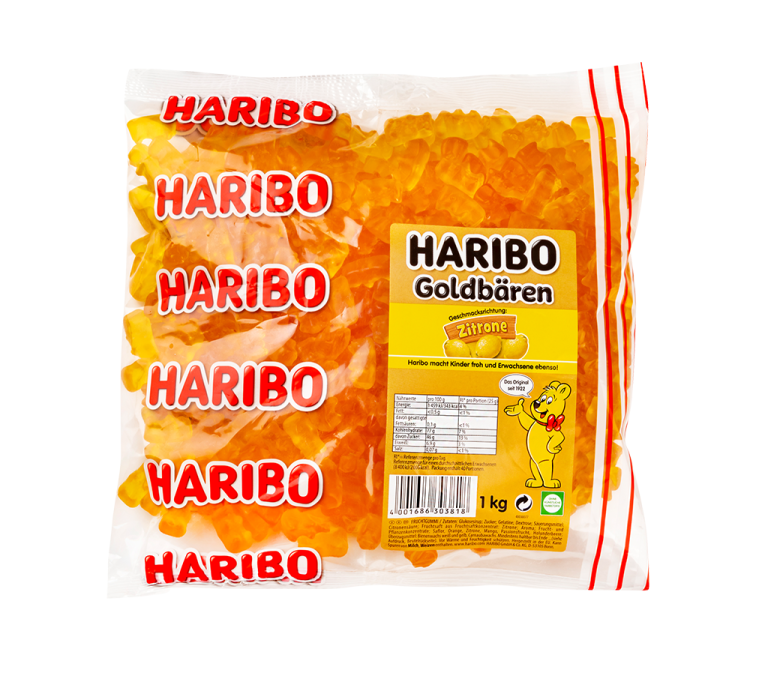 Haribo Goldbären Sortenrein Zitrone 1 Kg - Candyshop.ch