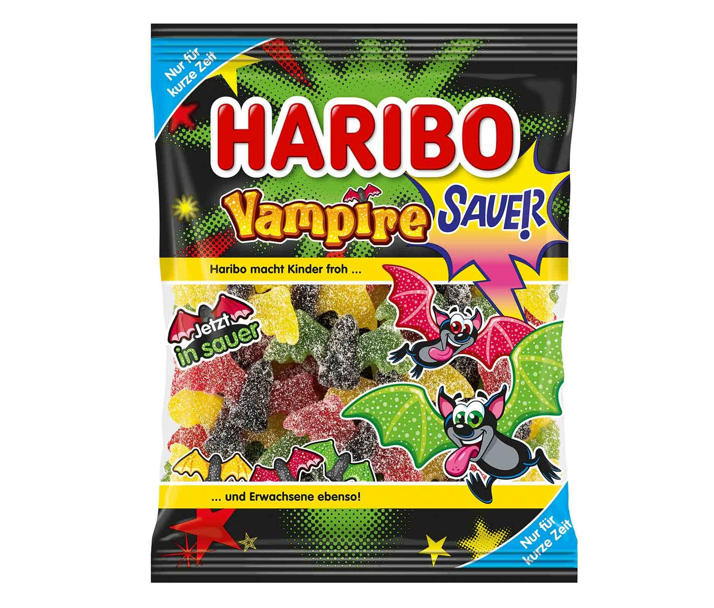 Haribo Vampire sauer 175g Saures Fruchtgummi mit Lakritz - Candyshop.ch