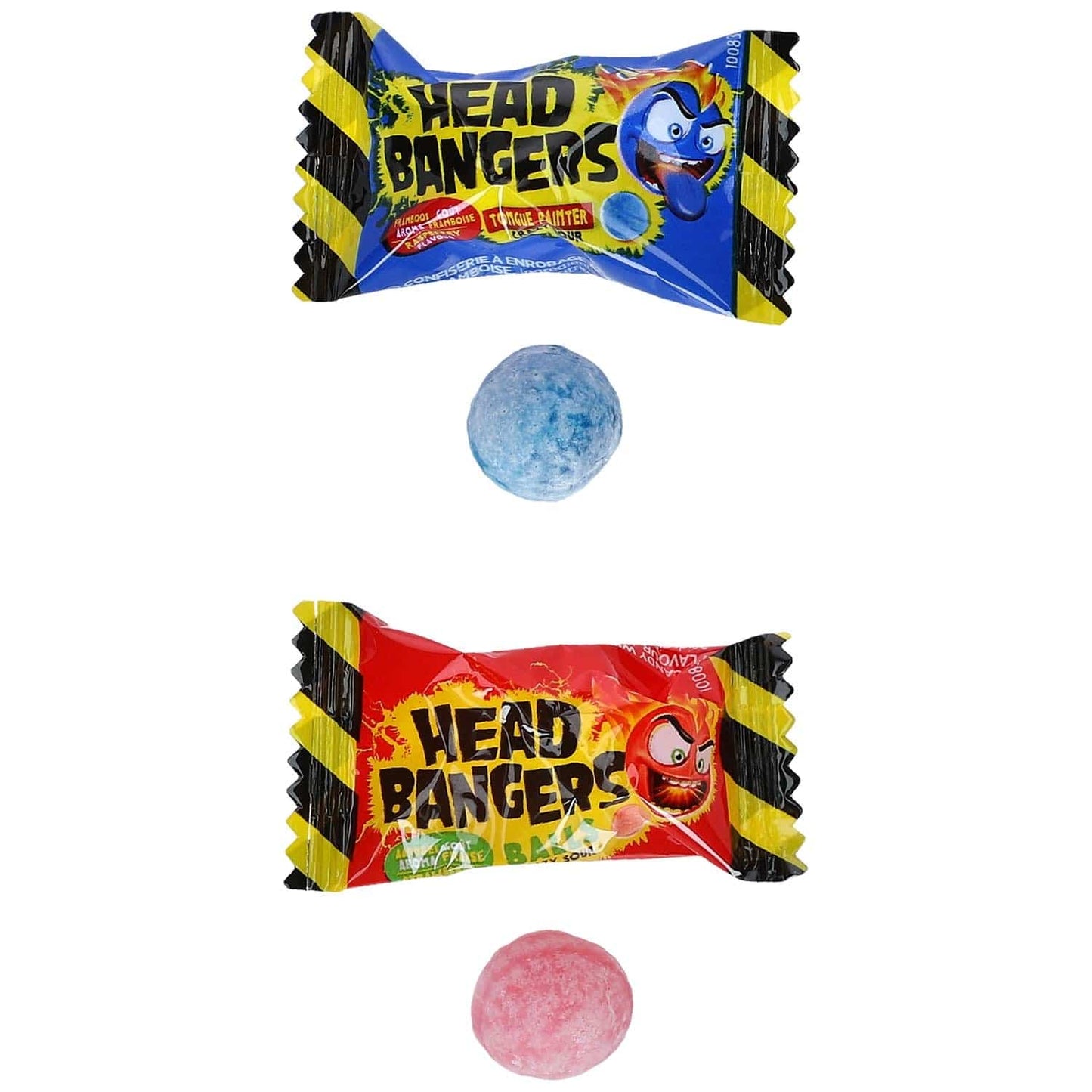 Head Bangers Balls Crazy Sour Himbeere & Erdbeere 135g - Candyshop.ch