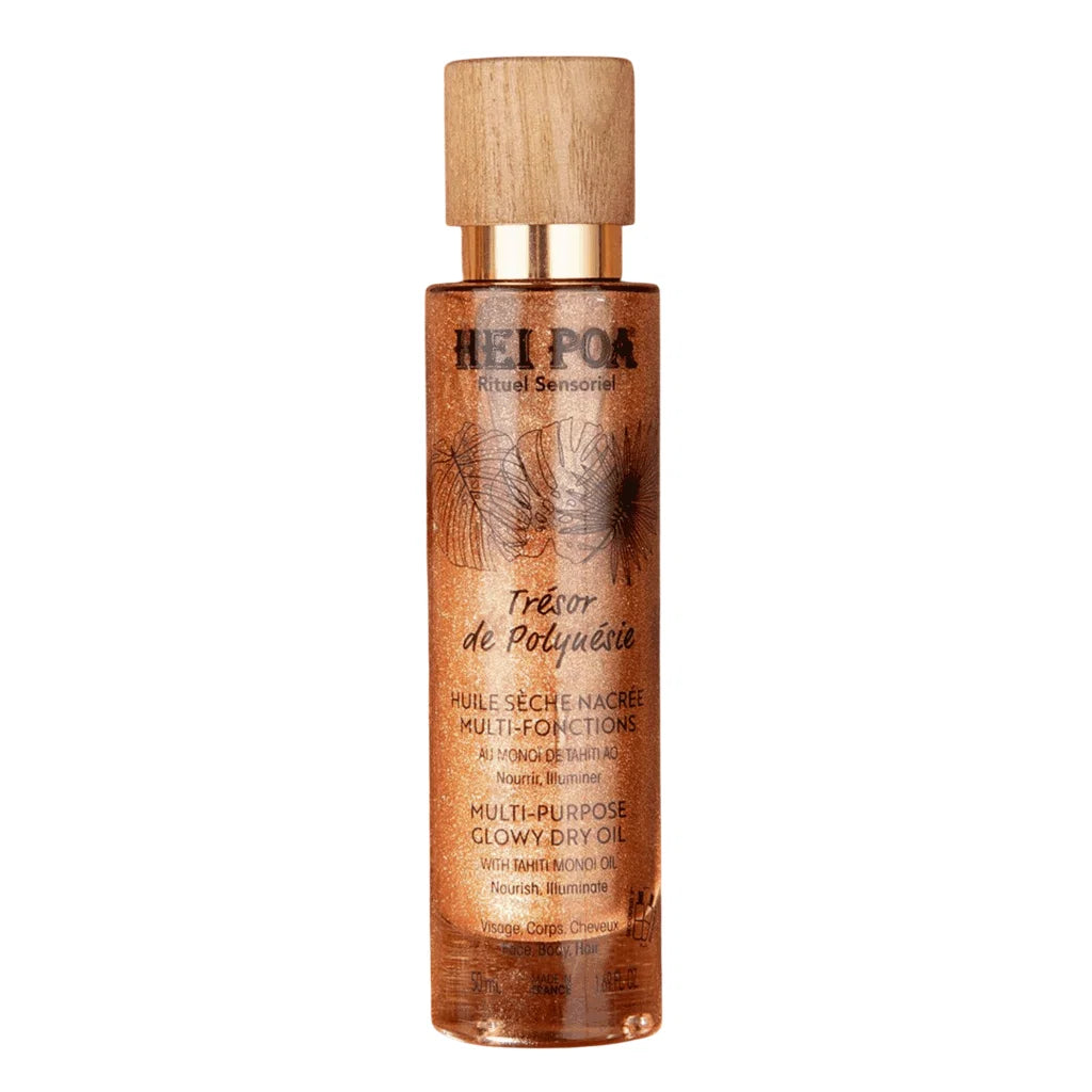 Hei Poa Trockenöl für den Körper Hei Poa, Tresor De Polynesie, Monoi Oil, Glowing, Dry Body Oil, 50 ml Regular