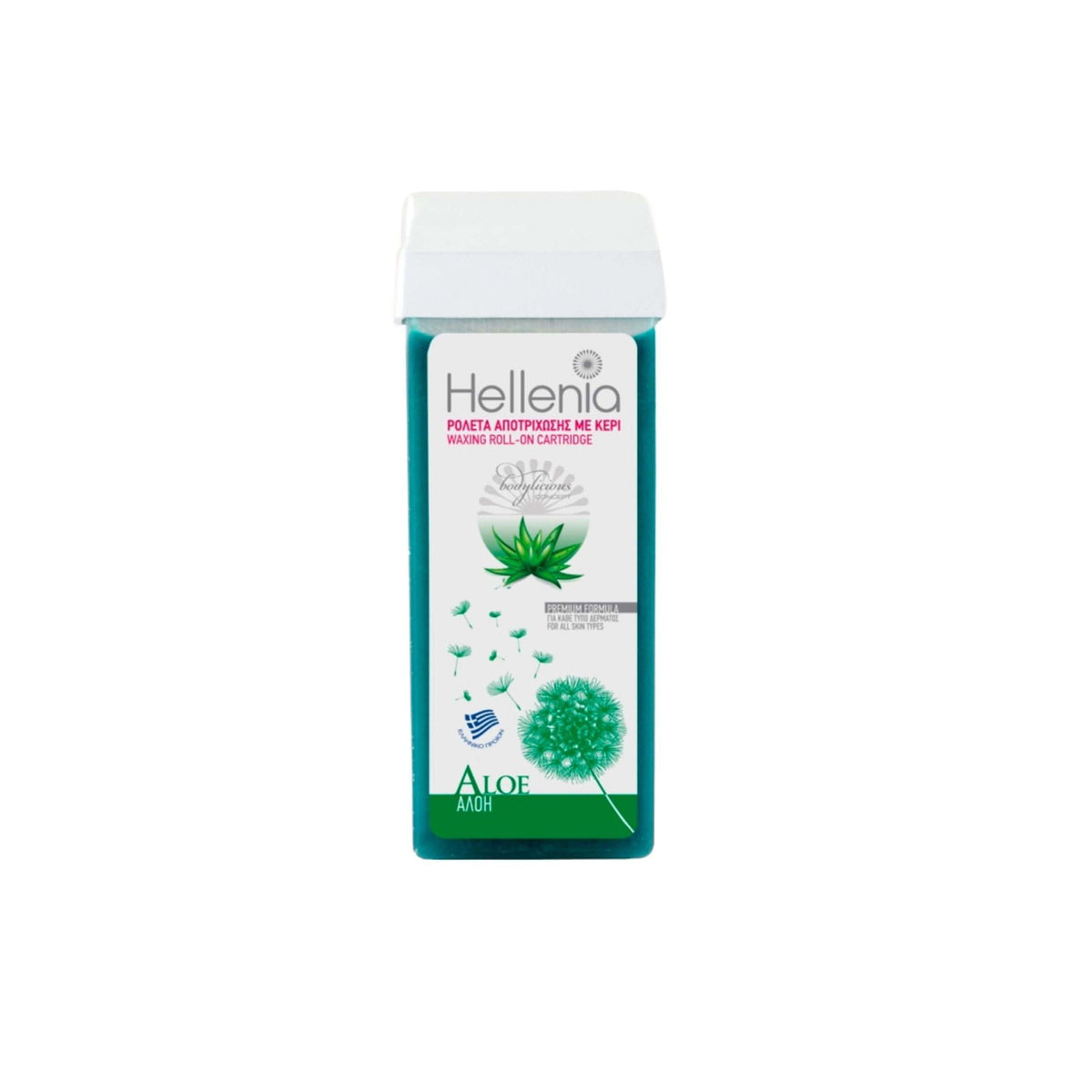Hellenia Depilationswachs Hellenia, Depilatory Wax, Aloe Vera, Silky Finish, Depilatory Wax, Refillable, Body, 100 ml *Tester