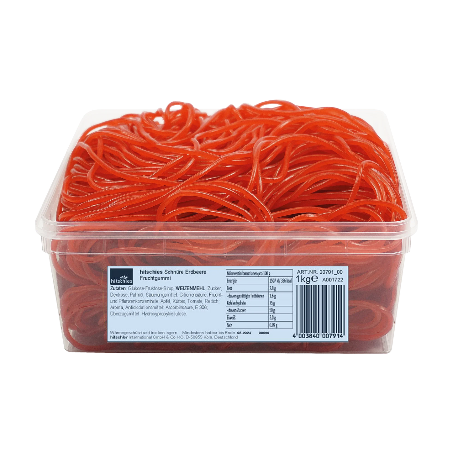 hitschies Schnürre Erdbeere 1000g - Candyshop.ch