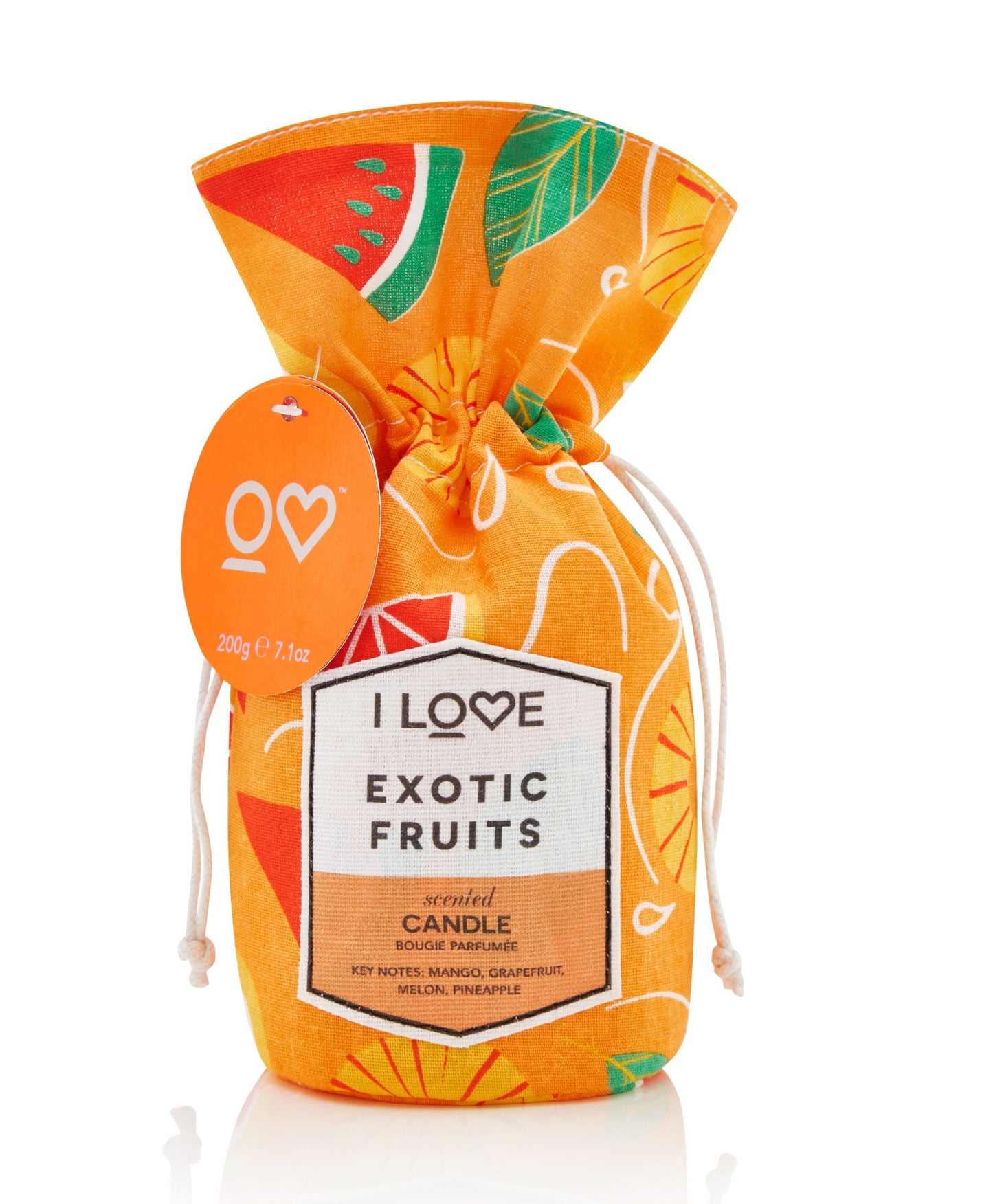 I Love I Love, Exotic Fruits, Mango, Grapefruit, Mango, Ananas, Duftkerze, 160 g Regular