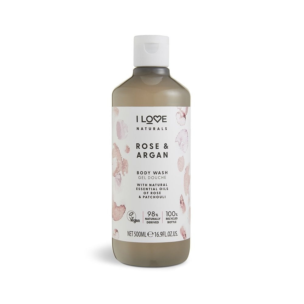 I Love I Love, Naturals Collection, Vegan, Hydratisierend, Rose & Argan, Duschgel, 500 ml Regular