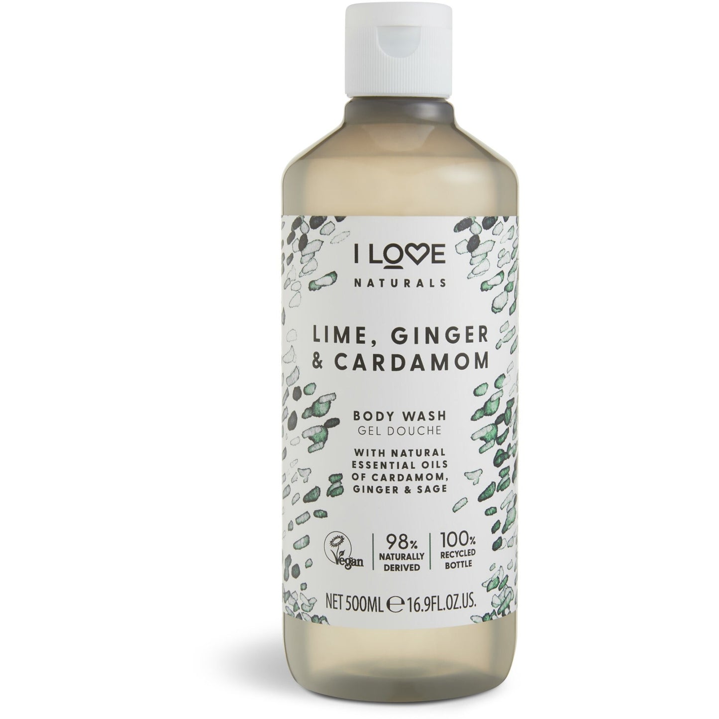 I Love Naturals Collection Duschgel 500 ml – Vegan & Nährend mit Limette, Ingwer & Kardamom