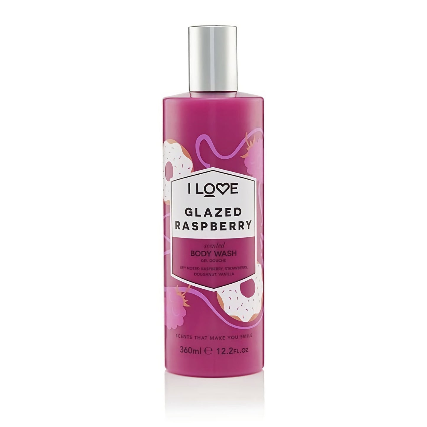 I Love I Love, Signature Collection, Parabenfrei, Reinigung, Glasierte Himbeere, Duschgel, 360 ml Regular
