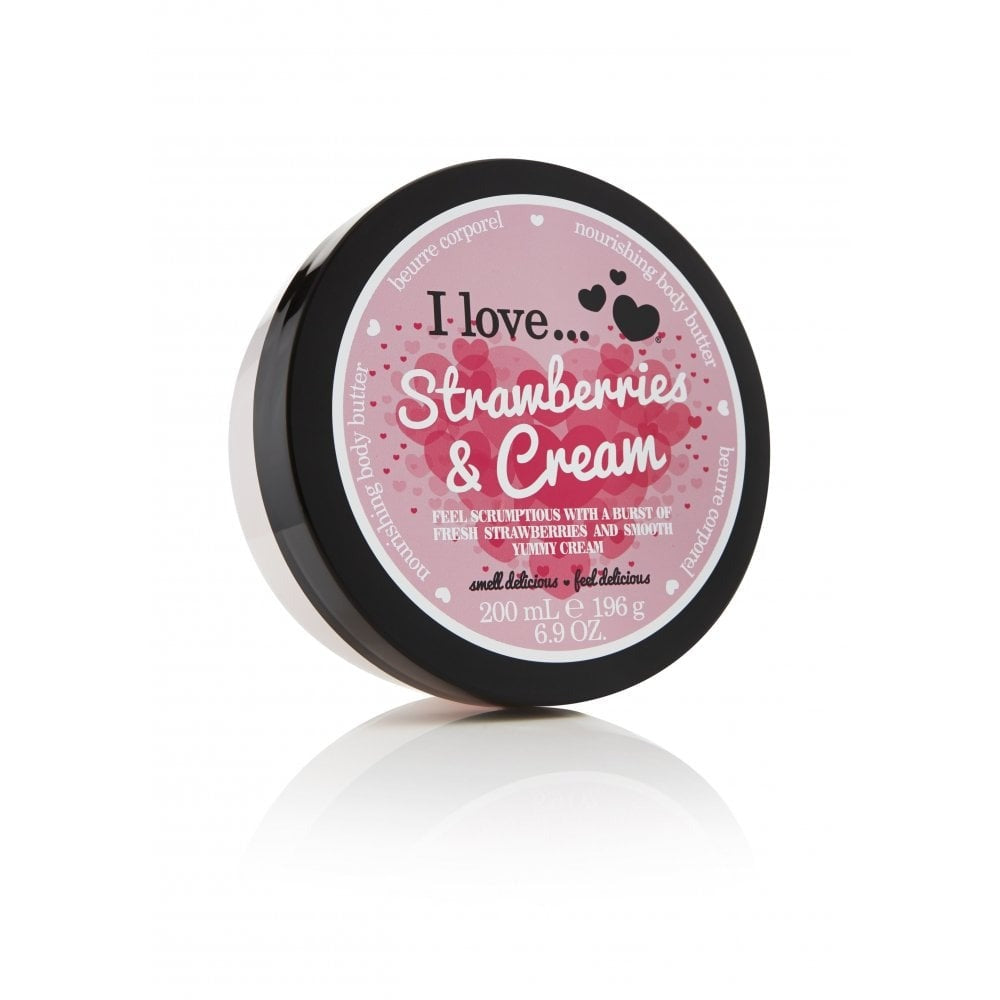I Love, Originals, Hydratisierend, Erdbeeren mit Sahne, Körperbutter, 200 ml