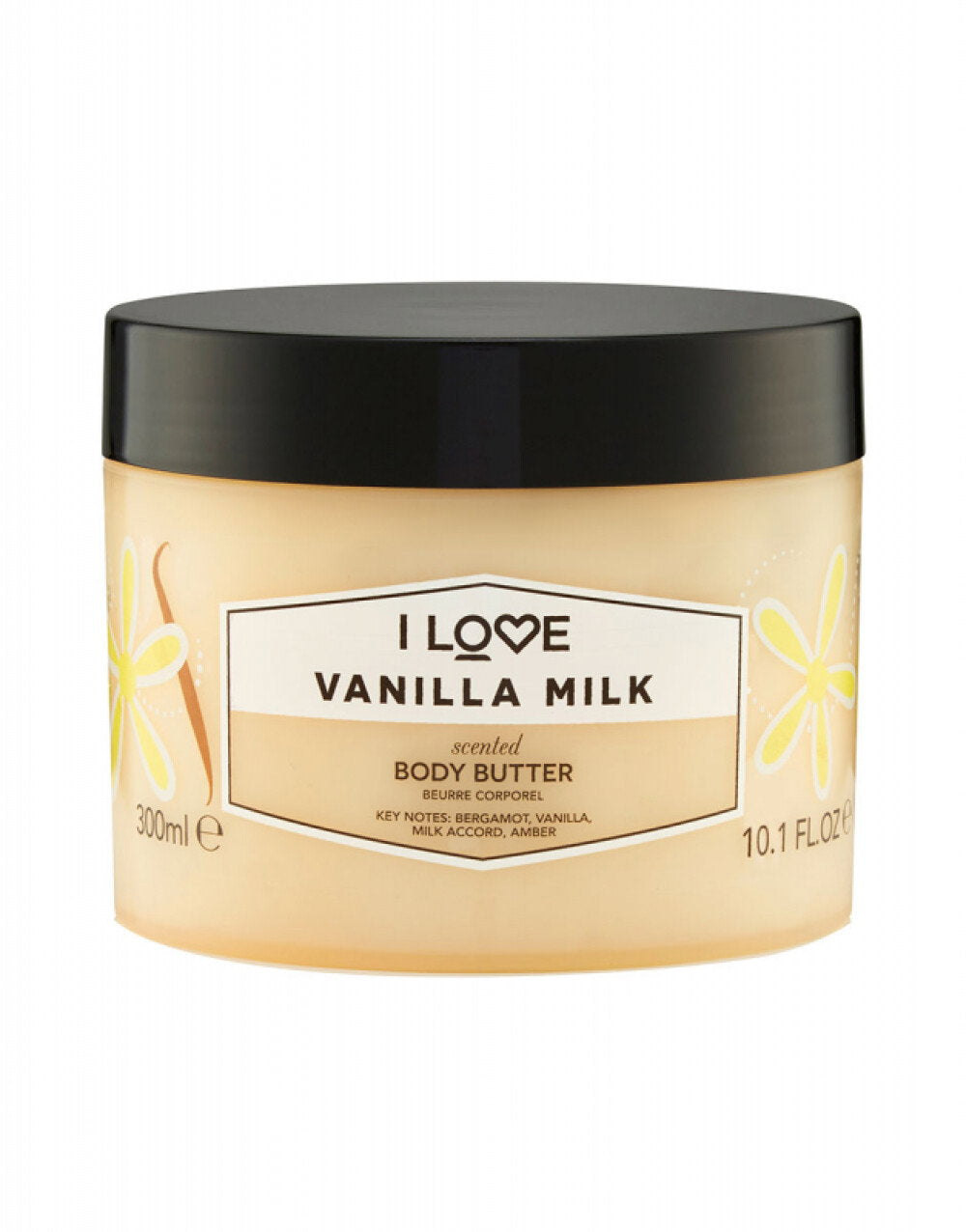 I Love I Love, Signature Collection, Vegan, Hydratisierend, Vanillemilch, Körperbutter, 330 ml Regular