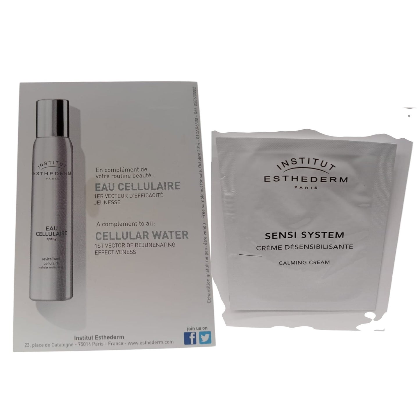 Institut Esthederm Institut Esthederm, Sensi System, Beruhigend, Tag & Nacht, Sahne, Für das Gesicht, 2 ml *Muster Sample