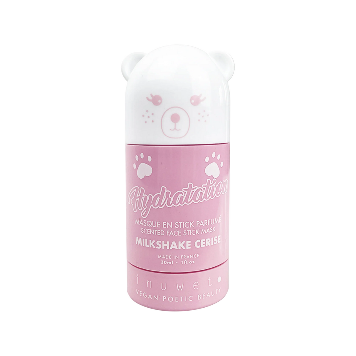 Inuwet Inuwet, Milkshake Cerise, Feuchtigkeitsspendend & Beruhigend, Vegan, Stockmaske, Für das Gesicht, 30 ml Regular