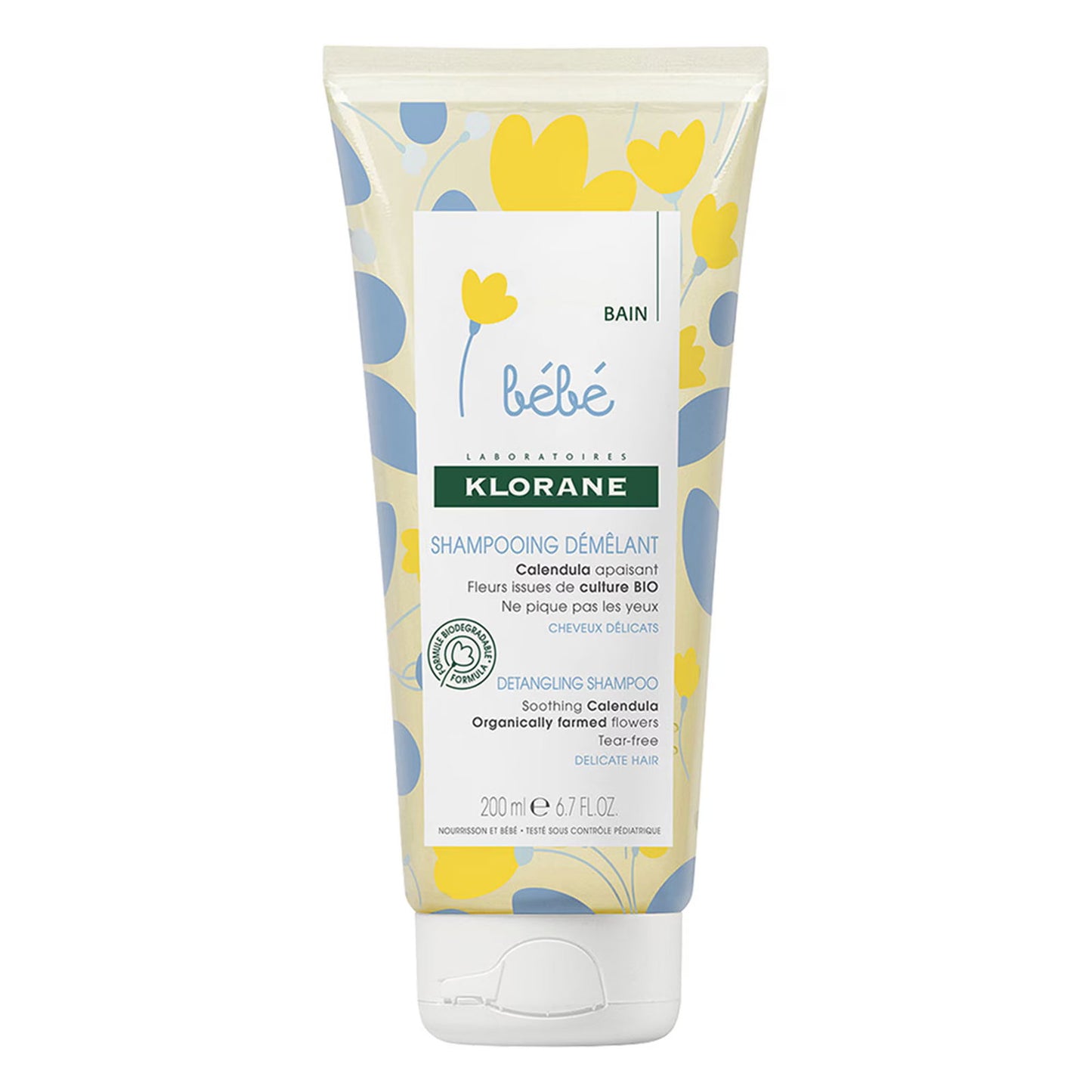 Klorane Klorane, Baby, Vegan, Haarshampoo, Glatt, 200 ml Regular