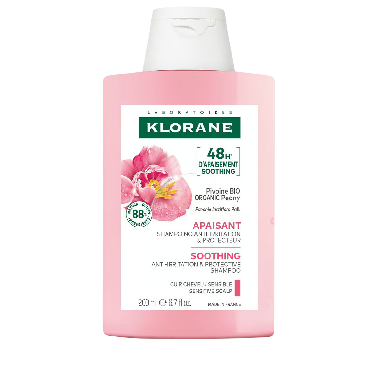 Klorane Klorane, Peony, Haarshampoo, Beruhigend, 200 ml Regular