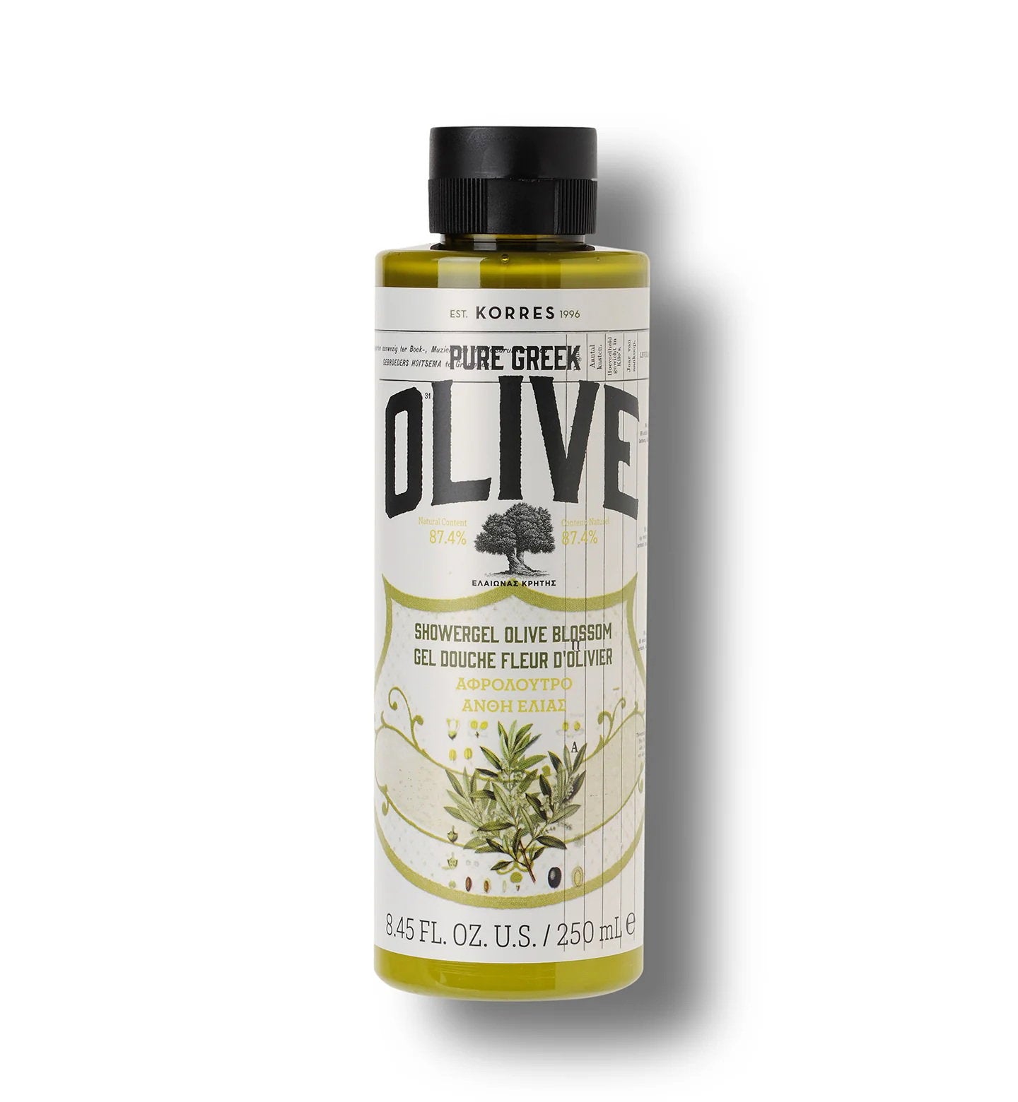 Korres Korres, Pure Greek Olive, Nährend, Duschgel, Für alle Hauttypen, 250 ml Regular