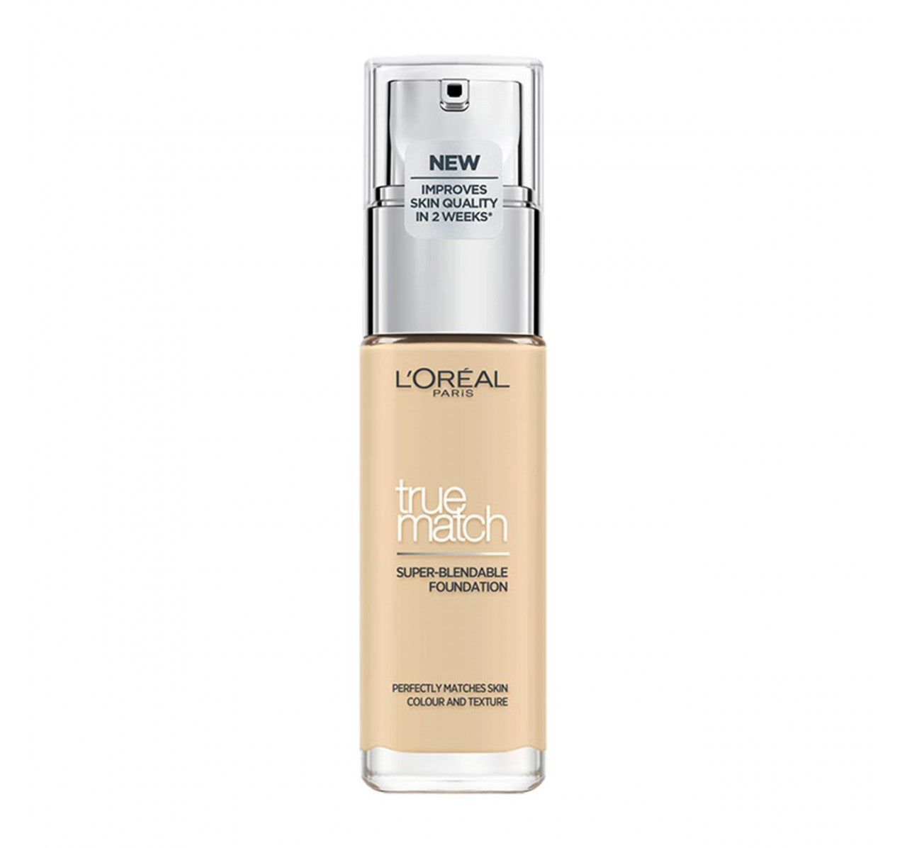 L`Oreal Paris L'Oreal Paris, True Match, Hyaluronsäure, Natürliches Finish, Flüssige Grundierung, 1T/1W, Goldenes Elfenbein,