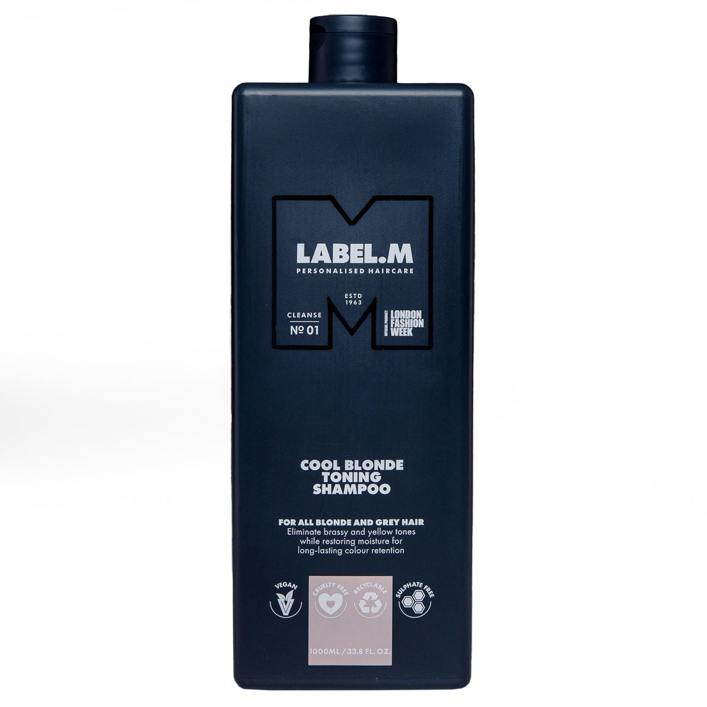 Label.M Label.M, Cool Blonde, Haarshampoo, Zur Neutralisierung von Gelbtönen, 1000 ml Regular