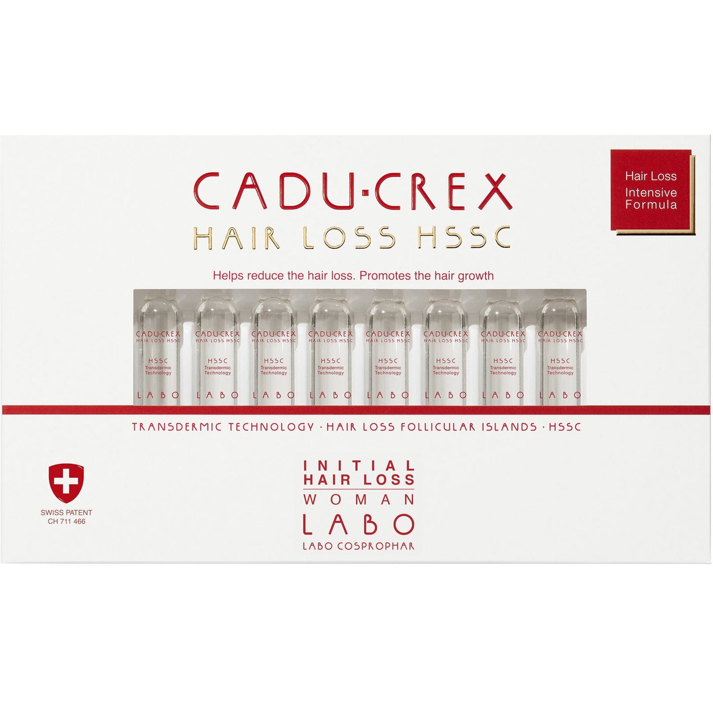Labo Cosprophar Suisse Labo Cosprophar Suisse, Cadu-Crex Initial Stage, Gegen Haarausfall, Ampullen Behandlungsserum, Für die