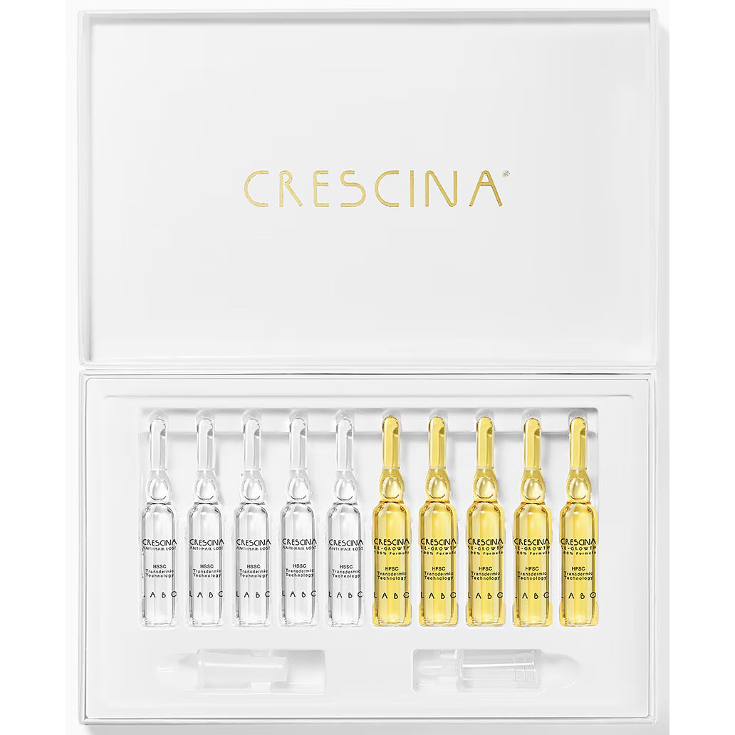 Labo Labo, Crescina, Transdermic HFSC 500, Zur Wachstumsstimulation, Ampullen Behandlungsserum, Für die Kopfhaut, Für Männer,