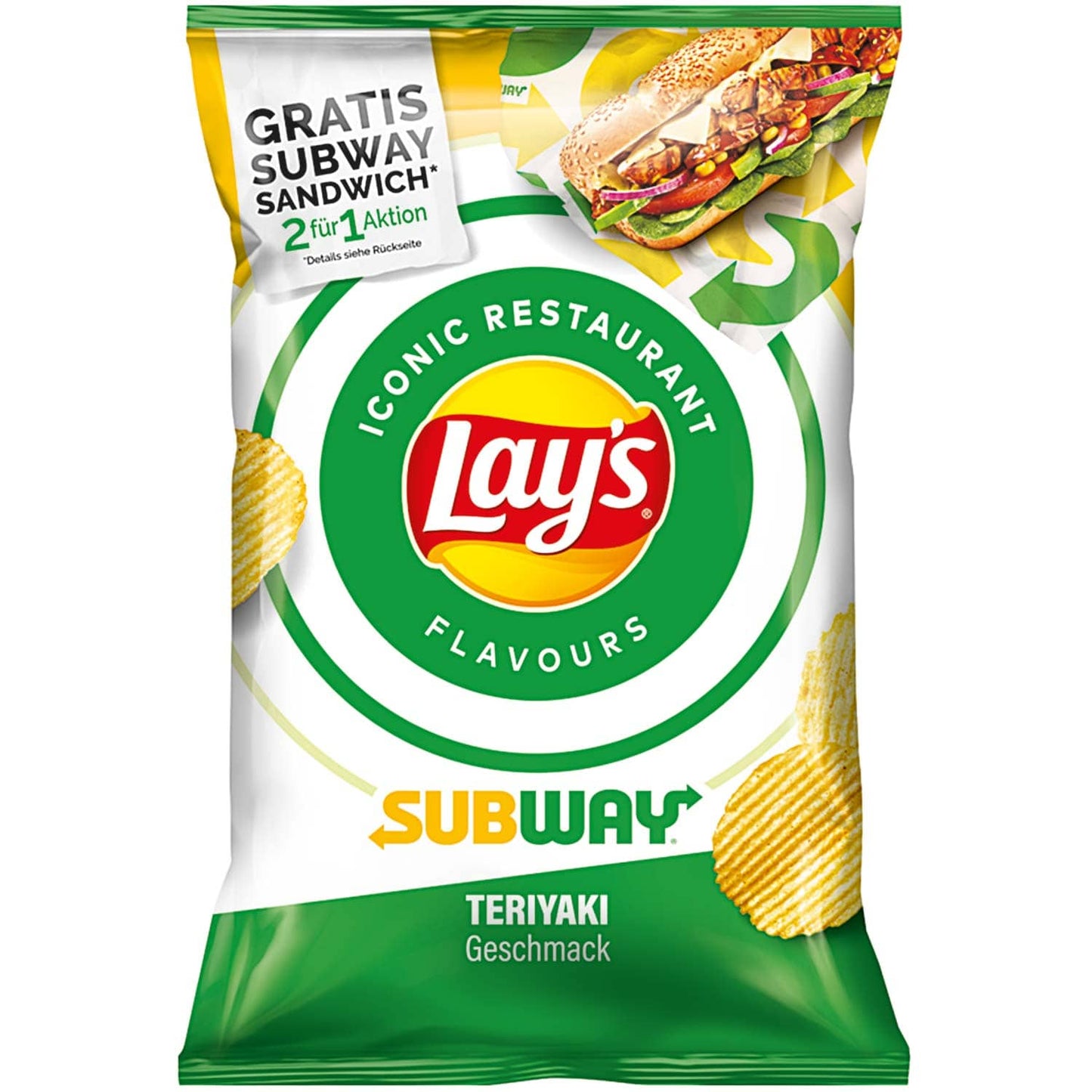 Lay's Subway Teriyaki 150g Geriffelte Kartoffelchips mit Teriyaki-Geschmack - Candyshop.ch