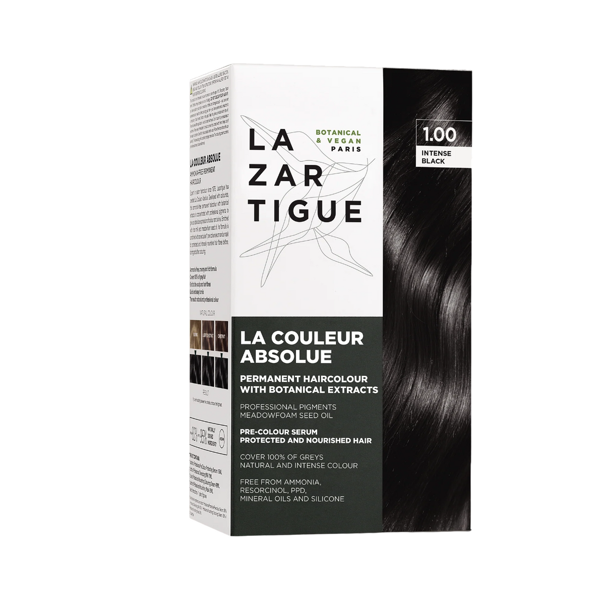 Lazartigue Lazartigue, La Couleur Absolue, Permanente Haarfarbe, 1.00 Intense Black, 143 ml Regular