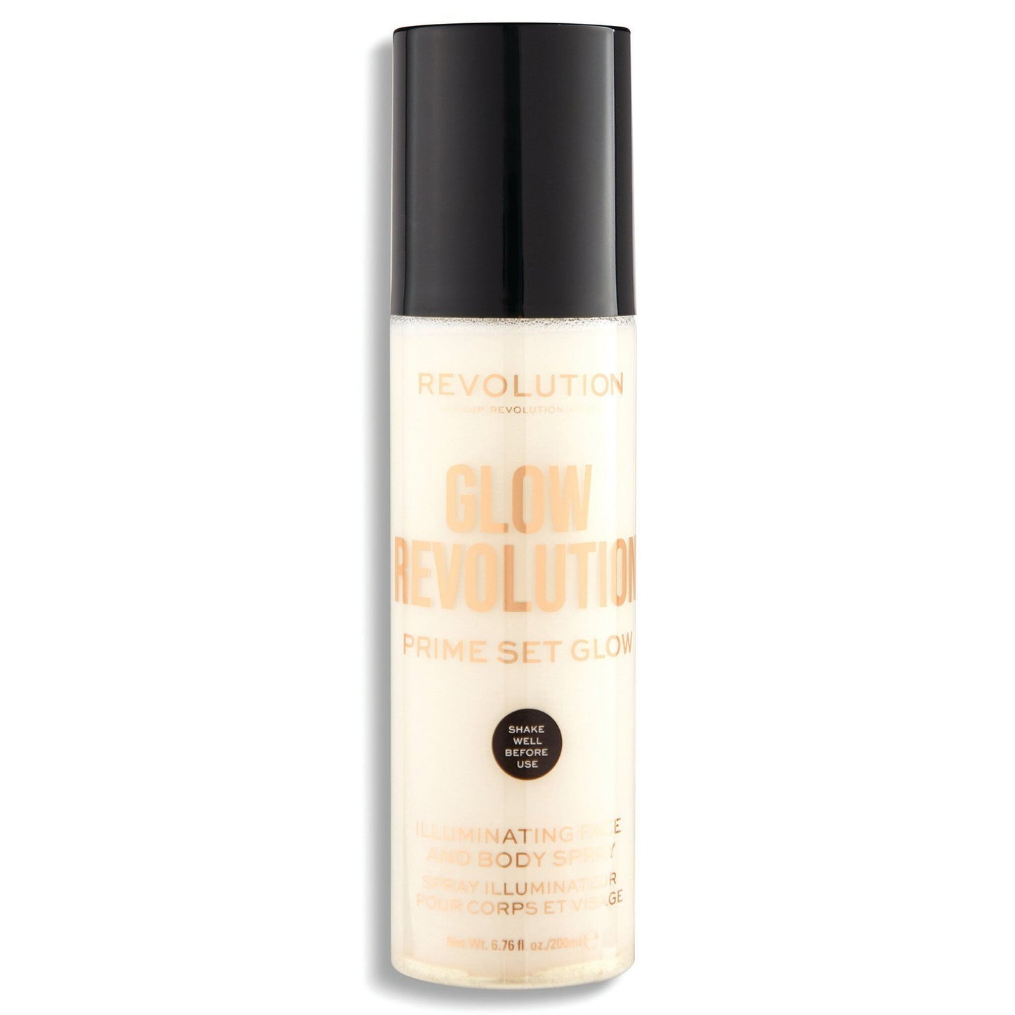 Makeup Revolution Makeup Revolution, Glow Revolution, Vegan, Erleuchtend, Spray, Für Gesicht & Körper, 200 ml Regular