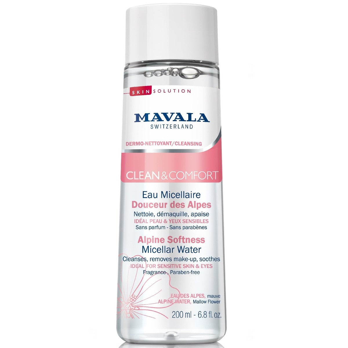 Mavala Mavala, Clean & Comfort, Duftfrei, Reinigung & Beruhigung, Mizellenwasser, Sensibel, 200 ml Regular
