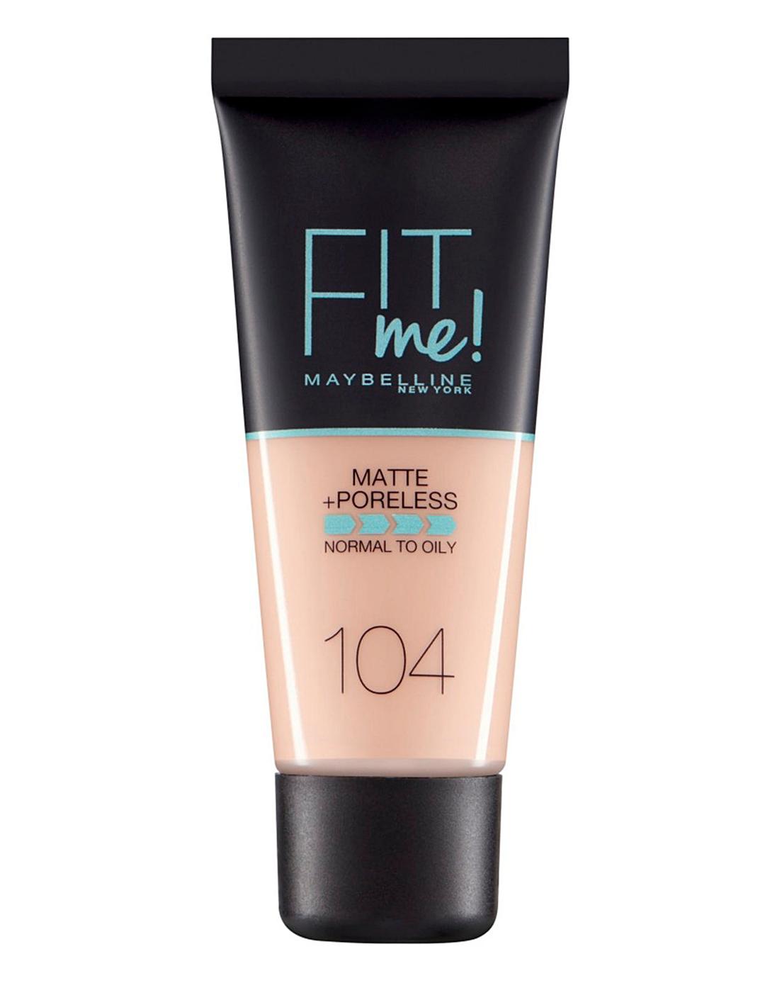 Maybelline Maybelline, Fit Me Matte + Poreless, Flüssige Grundierung, 104, Weiches Elfenbein, 30 ml Regular