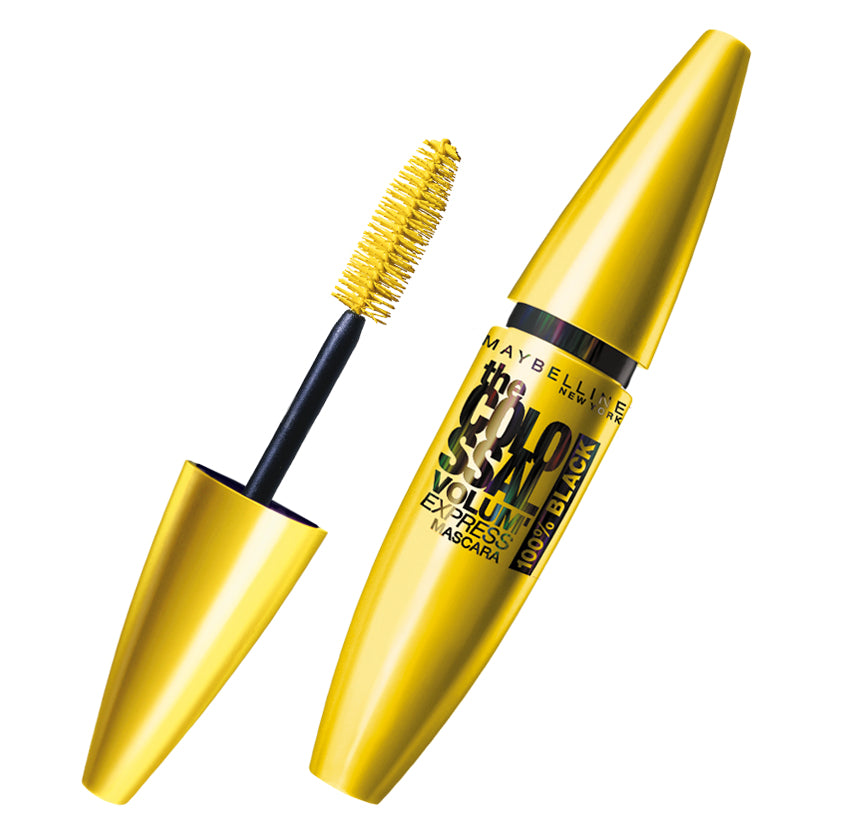 Maybelline The Colossal Volume Express Wimperntusche – Intensives 100% Schwarz, 10.7 ml