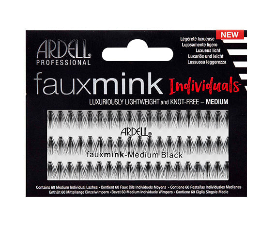 Ardell Faux Mink Pestañas Individuales Negras Medium 1 U