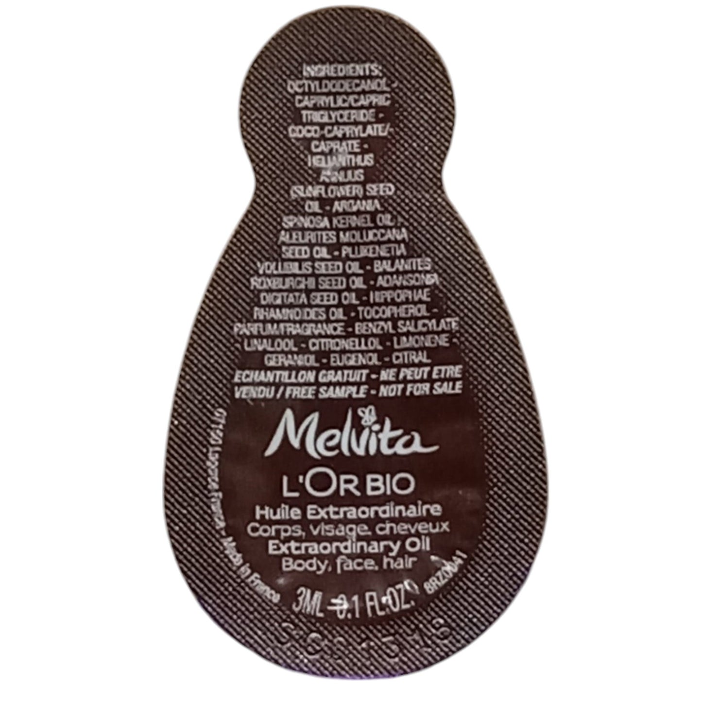 Melvita Melvita, L'or Bio, Bio, Nährend, Körperöl, Für Körper, Gesicht & Haar, Tag & Nacht, 3 ml *Muster Sample